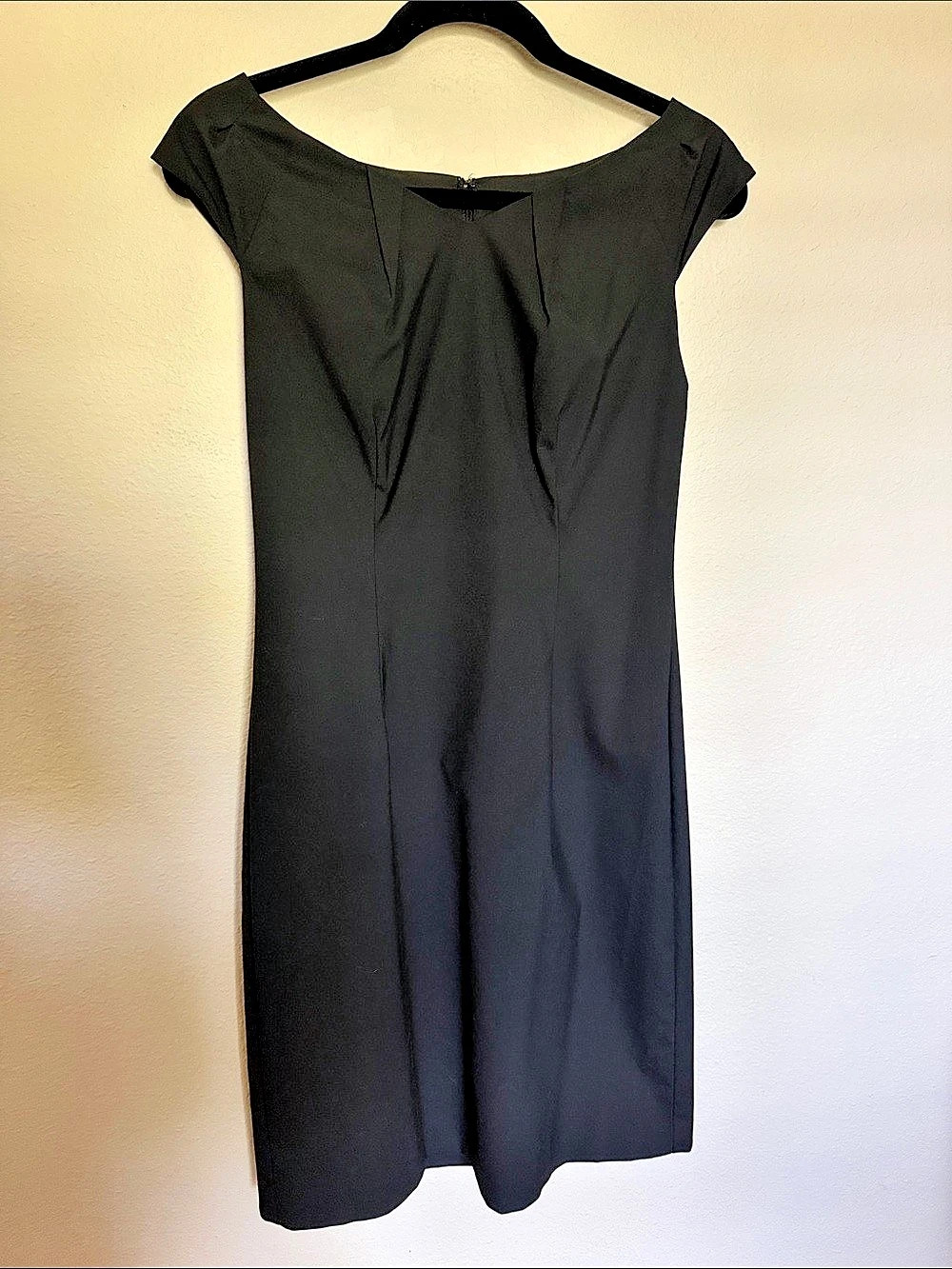 Mossimo Black Pleated Midi Dress Size 6 Like New